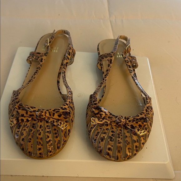 Stuart Weitzman Brown Leopard Sandals - Picture 1 of 1